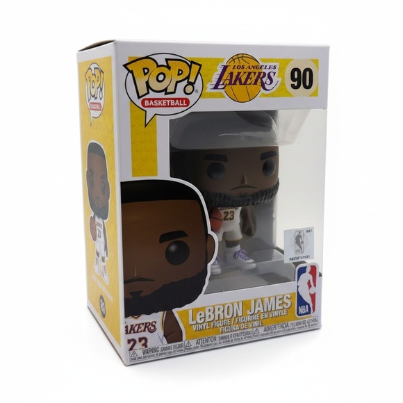 Funko Other - Funko Pop NBA LeBron James #90 Lakers Alternate White Jersey Vinyl Figure Boxed